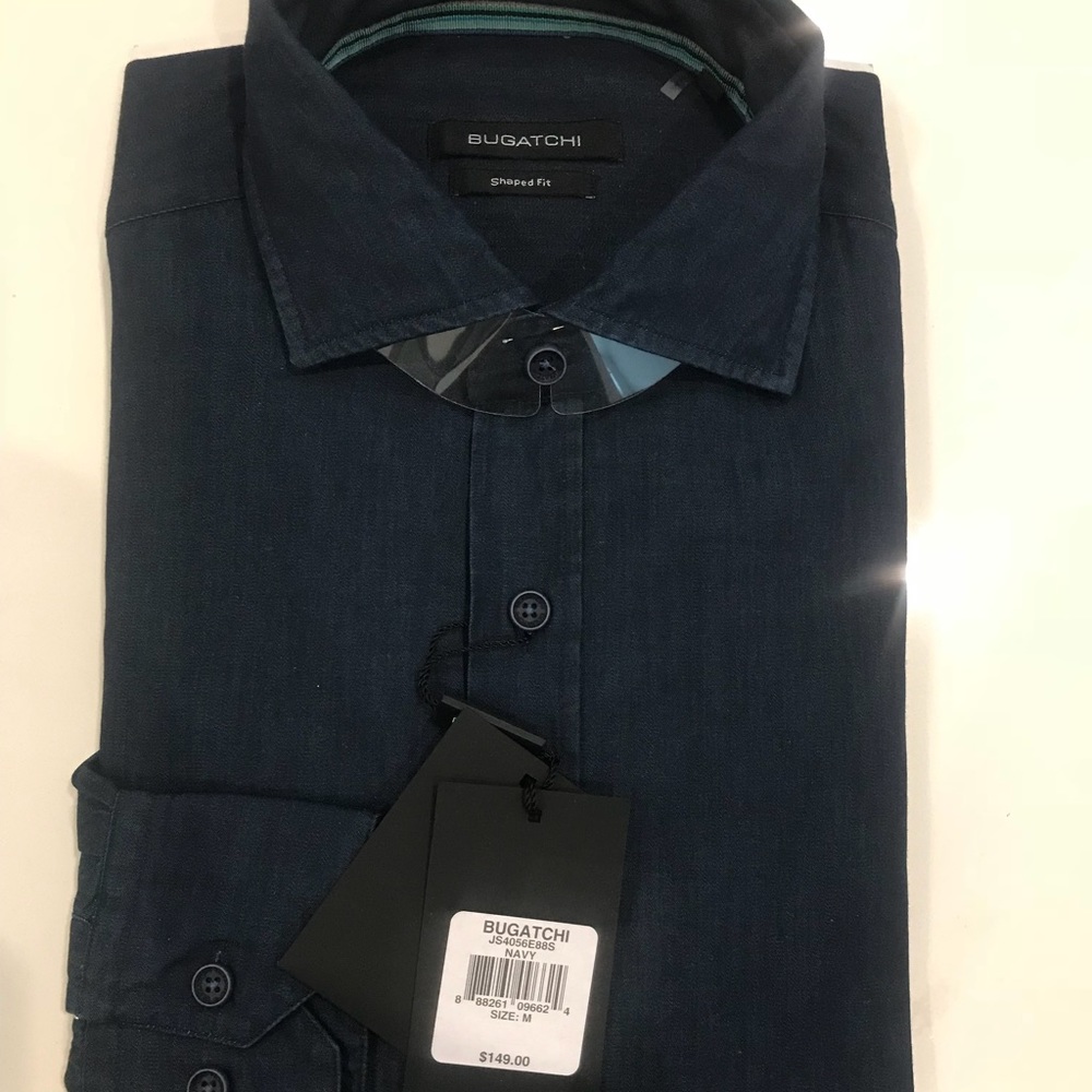 Blue Bugatchi button down shirt NEW WITH TAGS
